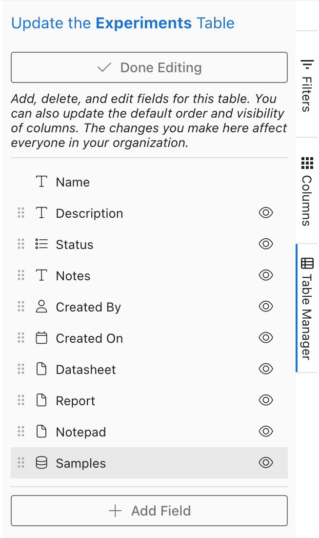 Registry field list screenshot